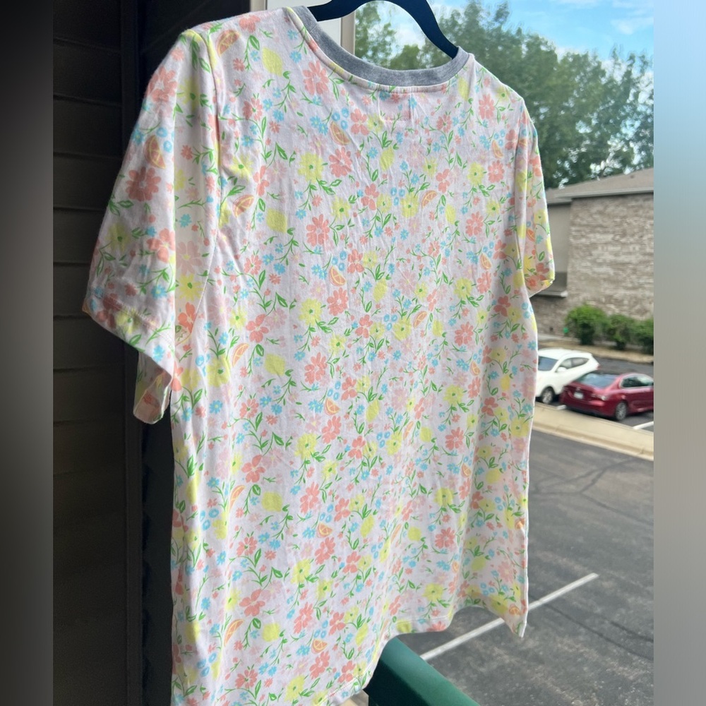 🆕🌼🌿🌸FamilyPJs by Macy’s Large Cotton T-Shirt Top Pastel Lounge Sleepwear Casual - Picture 7 of 13